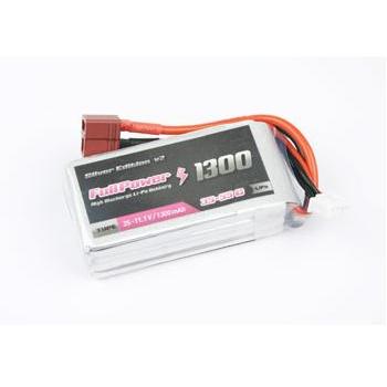 FullPower  3S 11.1V 1300mAh 35C Silver Edition V2 Deans